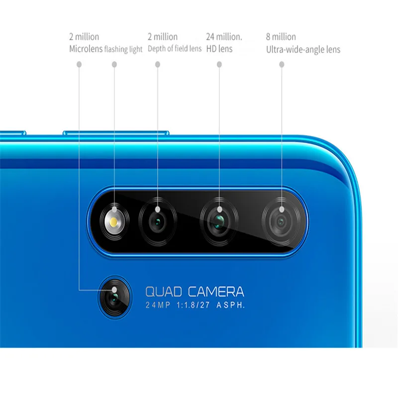 6 4 дюймовый смартфон HuaWei Nova 5i ГБ 128 Восьмиядерный процессор Kirin 710 Android 9 0 отпечаток