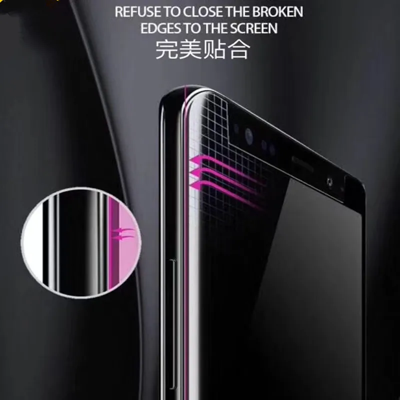 E-SKY изогнутые Полный Клей закаленное Стекло для SAMSUNG S8 S9 плюс Note9 полный клей Экран