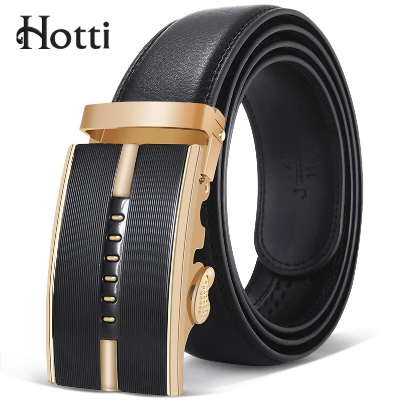 Мужской ремень из натуральной кожи с автоматической пряжкой | Аксессуары для