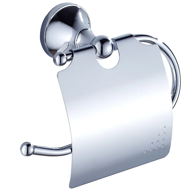 

Free shipping Biggers chrome finish bathroom hardware copper toilet paper holder with cover 6805