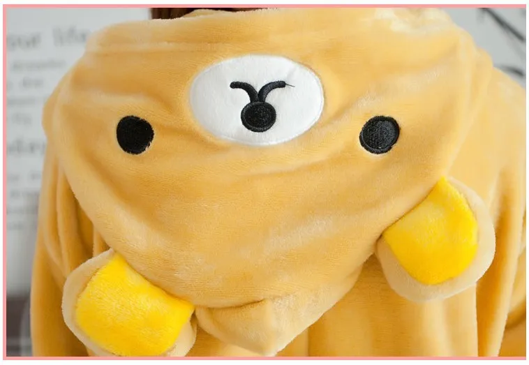 Зима Весна Осень Rilakkuma Косплей пижамы цельный Взрослый Аниме Животные медведь