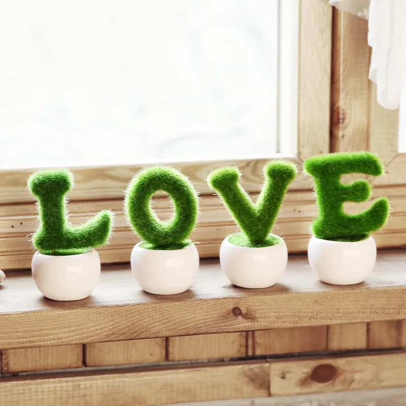 Новый 2 стиль модного искусственного свежего мха шары зеленое растение красивое