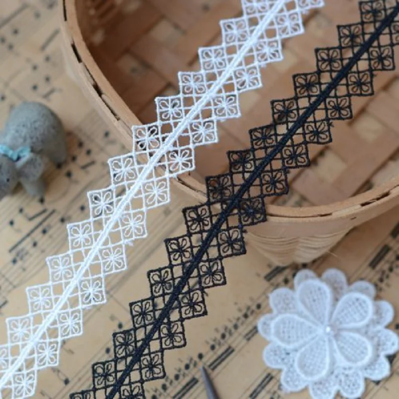 

Lace accessories Black and white and dichromatic Eva water soluble lace