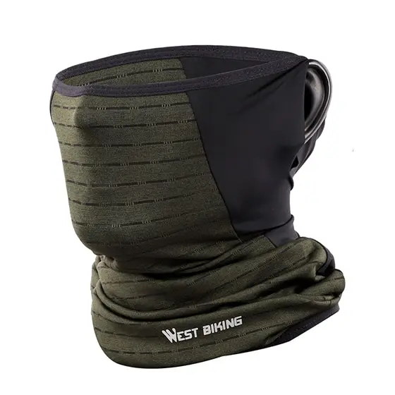 Half Mask Army Green West biking летняя велосипедная маска для лица анти-УФ пропускающая воздух бандана велосипедная маска рыболовный спортивный шарф ледяная ткань велосипедная треугольная маска - Цвет: Half Mask Army Green