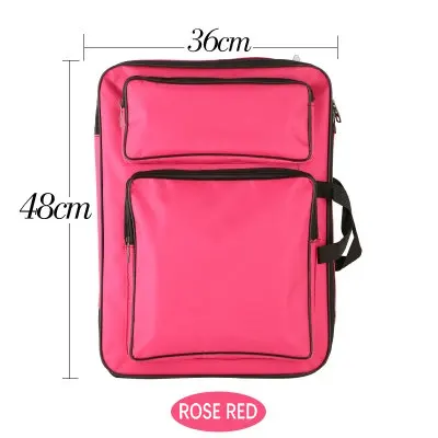 Rose Red Модная однотонная художественная школьная сумка, Детская Водонепроницаемая художественная сумка, принадлежности для художественных эскизов, доска для рисования, сумка для детей - Цвет: Rose Red