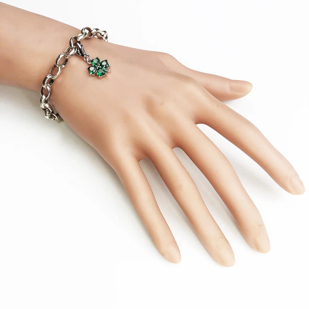 Подвески с зеленым камнем в форме листа модные ювелирные изделия из