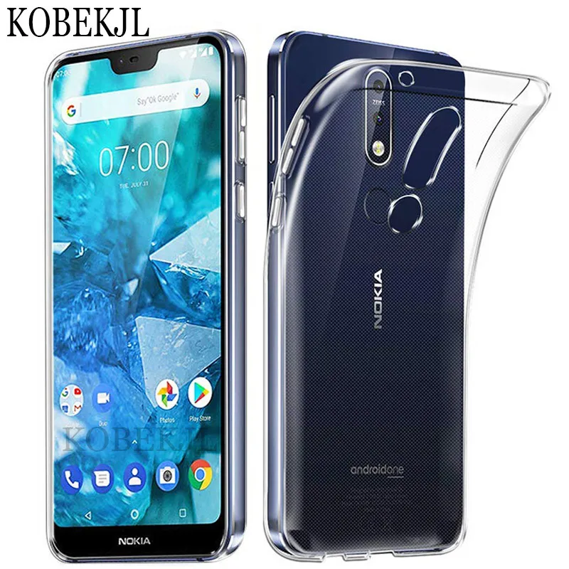 Чехол NokiaX7 для Nokia 7 1 Plus мягкий чехол из ТПУ Прозрачная силиконовая задняя крышка