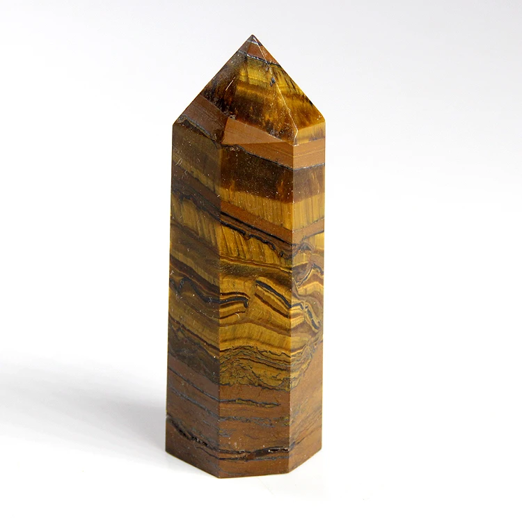 AAA+ Natural yellow tiger eye quartz crystal pillar point column Sceptres rough stone ore energy healing mineral specimens | Дом и сад