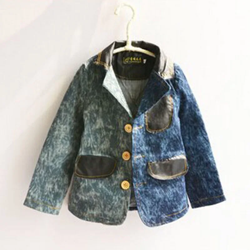 2015 New Fashion Autumn Spring Baby Boys Long Sleeve Cowboys children's Outerwear Clothes Kids Casual Clothing