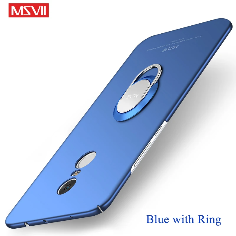 Blue with Ring Чехол Msvii для Xiaomi Redmi Note 4X Тонкий чехол с кольцом для Xiaomi Redmi Note 4 Чехол-держатель для Xiomi Redmi Note 4 4X - Цвет: Blue with Ring