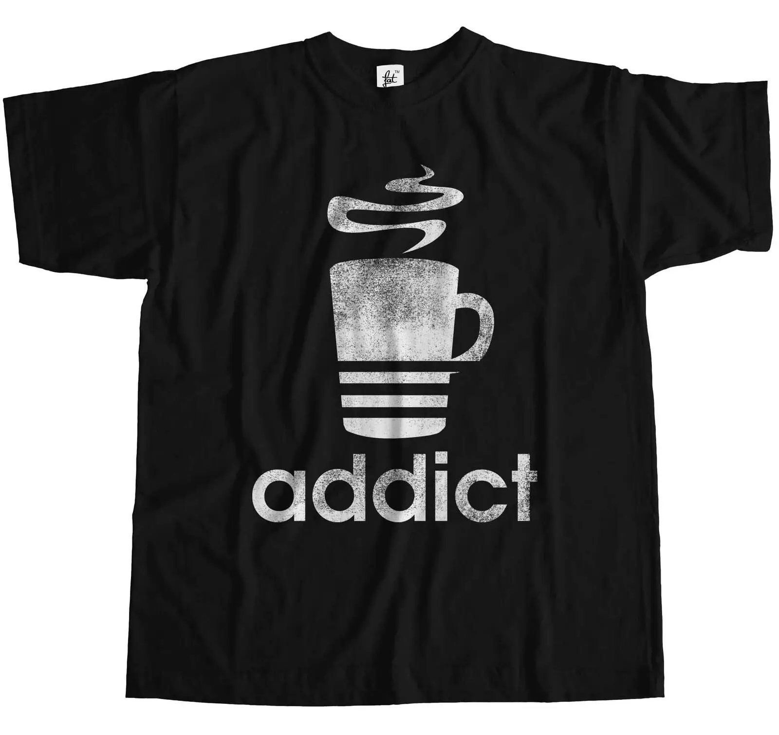 Addict coffee Parody Мужская футболка Удобная повседневные футболки с короткими рукавами