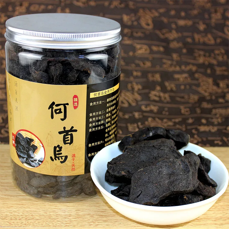 500 г Высокое качество He Shou Wu Fo-Ti Polygonum multiflorum свободный корень ломтик красота уход за волосами китайская травяная медицина