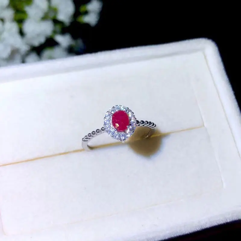 Ювелирные изделия colife натуральный рубин кольцо для помолвки 0.4ct SI сорт рубиновое серебряное кольцо твердое 925 Серебряное рубиновое ювелирное изделие