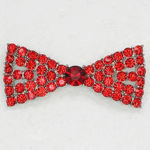 

Red Rhinestone Bowtie Pin brooches Wedding Party jewelry C795 C