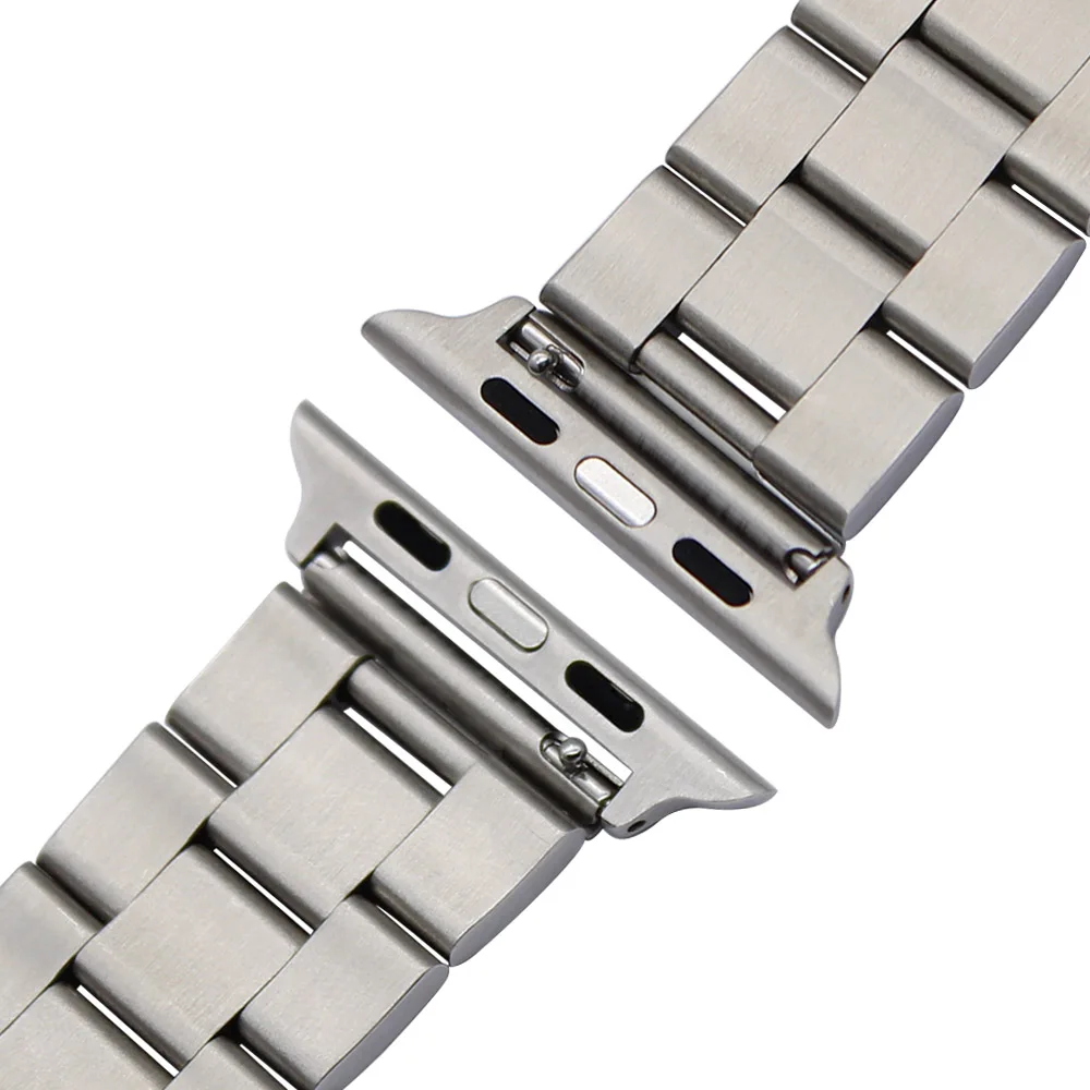 

Stainless Steel Watchband + Quick Release Adapters for 38mm 42mm iWatch Apple Watch Band Safety Buckle Wrist Strap Link Bracelet