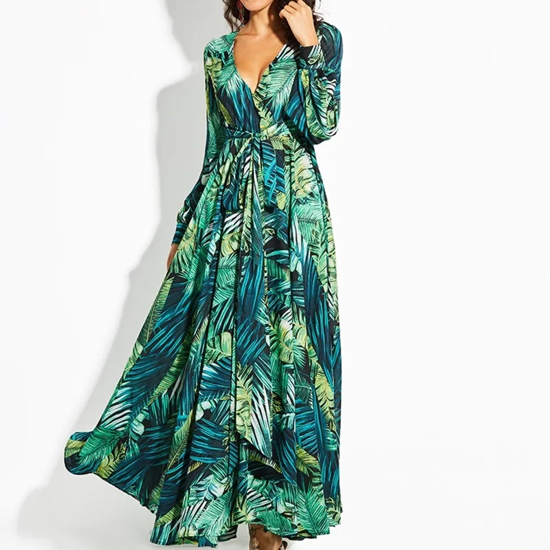 Женские летние платья 2018 одежда в стиле хиппи бохо шикарное платье Пляжное