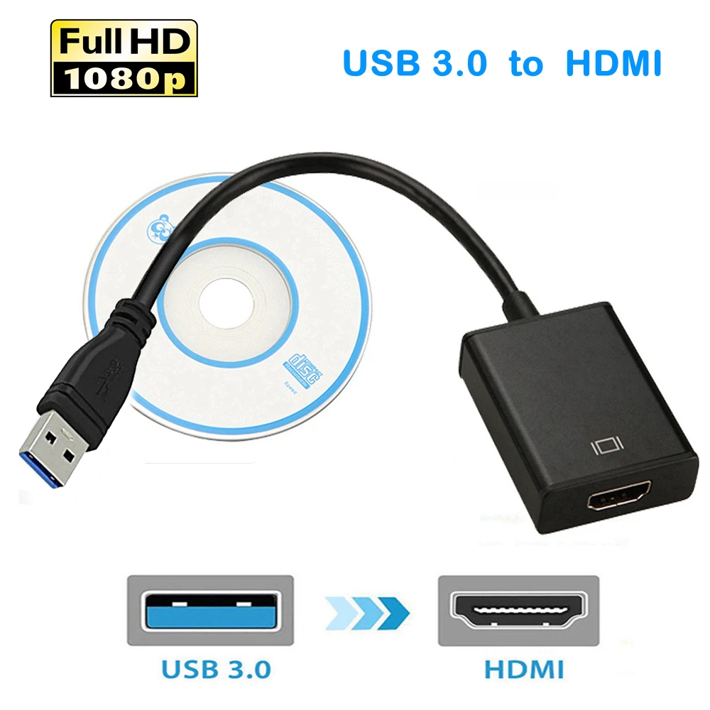 USB 3 0 к HDMI 1080P внешняя видеокарта Кабель адаптер конвертер кабель USB3.0 мульти