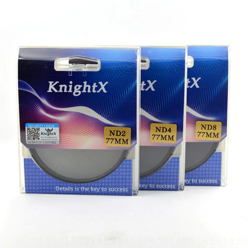 ND2 ND4 ND8 KnightX ND2 ND4 ND8 ND16 ND 49 52 55 58 62 67 72 77 мм Камера фильтр для объектива для canon eos sony nikon 400d 1200d фотографии 2000d - Цвет: ND2 ND4 ND8