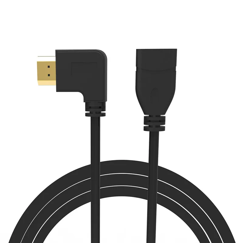 Robotsky 0,5 м Высокоскоростной HDMI удлинитель 90 градусов прямоугольный Мужской к женскому HDMI кабель для HDTV компьютерный проектор