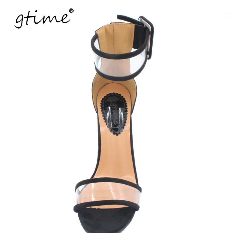 Женские прозрачные туфли Gtime летние босоножки на высоком каблуке для танцев