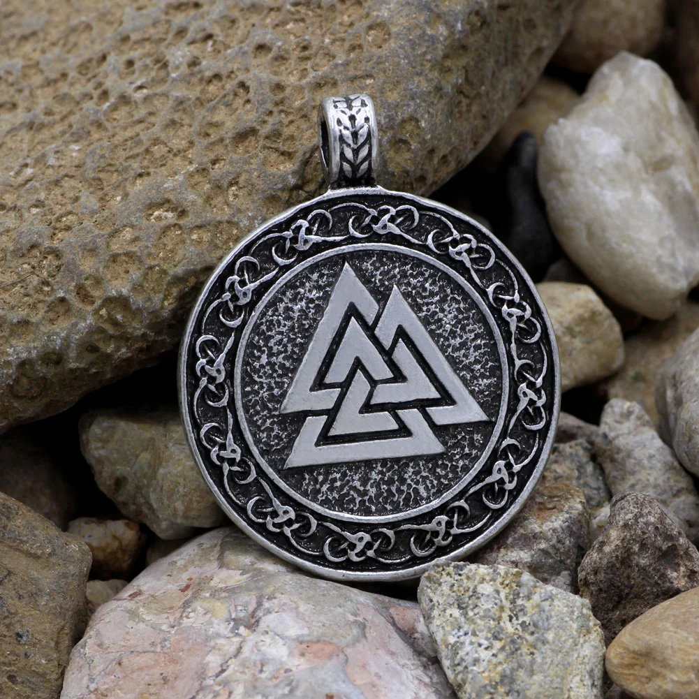 youe shone Men Fashion Norse Retro The Valknut Viking Necklace Pendant Scandinavian | Украшения и аксессуары