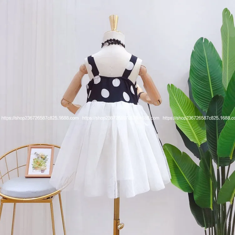 2019 summer new girls dress cute princess baby mesh wave point | Детская одежда и обувь