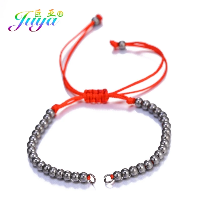 Juya DIY чармы «от дурного глаза» Поставки ручной работы роскошный синий драгоценный камень Разъем Подвески Аксессуары для женщин и мужчин рукоделие Изготовление ювелирных изделий - Окраска металла: Metal Black Red