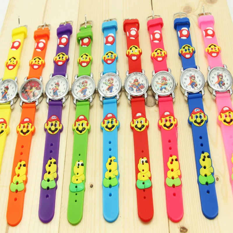 Бесплатная доставка 1 шт./лот оптовая продажа Супер Марио мультфильм часы 3D