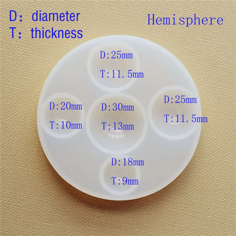 hemisphere Cabochon Snasan силиконовые формы Полушаровой кабошон кулон смолы Силиконовые формы ручной работы DIY ювелирных изделий эпоксидной смолы формы - Цвет: hemisphere Cabochon