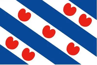 Флаг Штата Нидерландов фризский с двумя металлическими люверсами цифровая