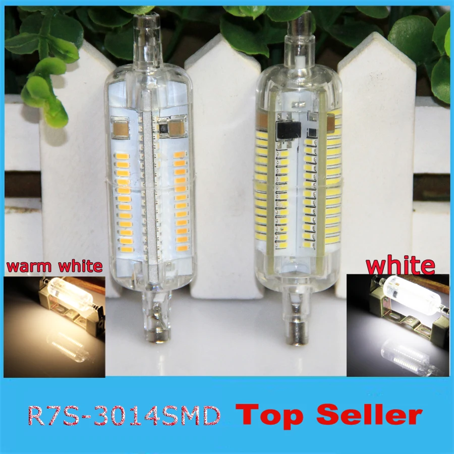 10 вт 78 мм SMD3014 кукурузная лампа R7S светодиодный светильник из силикагеля