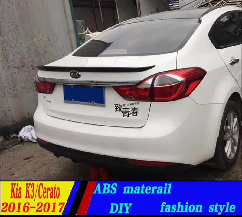Используется для Kia cerato K3 спойлер 2016 2017 высокого качества ABS Материал заднее крыло