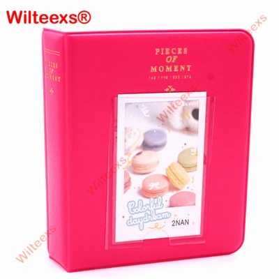 Rose WILTEEXS 64 Pockets Fujifilm Instax Mini films Instax Mini 8 7s 70 25 50s 90 именная карточка с моментом фотоальбом - Цвет: Rose