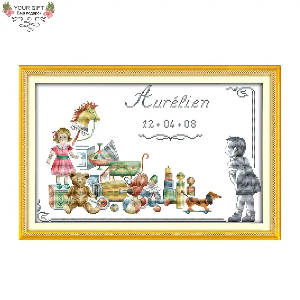 Joy Sunday RA031 14CT 11CT Набор для вышивания крестиком с подсчетом и штамповкой домашнего