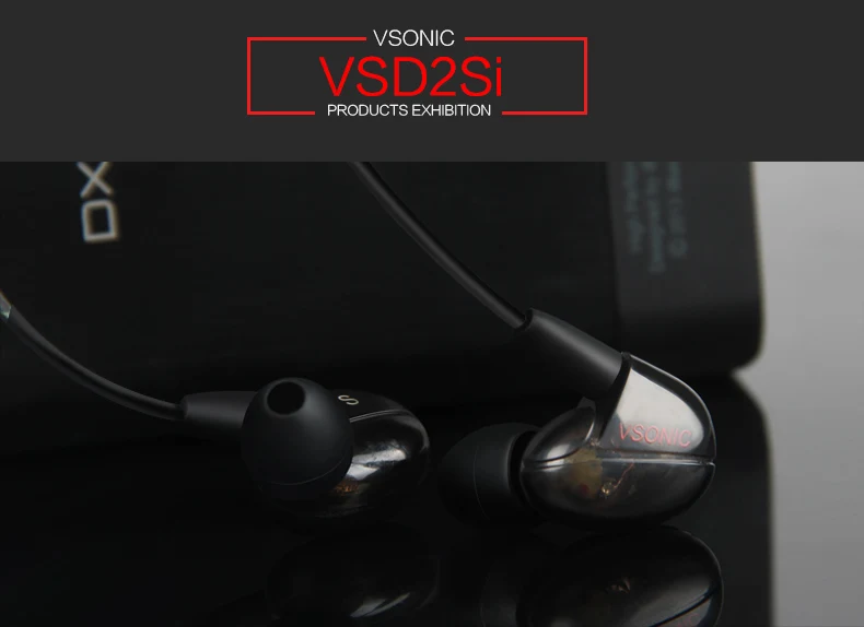 VSONIC VSD2S VSD2Si микрофон профессиональный шумоизоляция HIFi Внутренние Наушники для iPhone Android телефонов