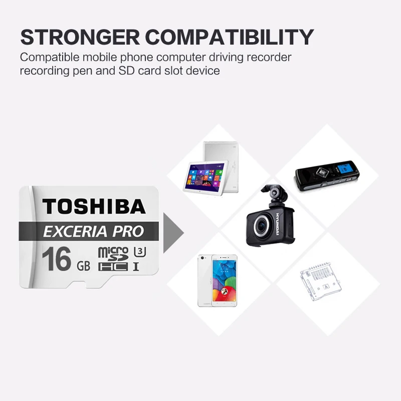 Карта памяти Toshiba Micro SD 16 ГБ класс 10 флэш карты SDHC 32 64 карта Microsd для смартфона/стола