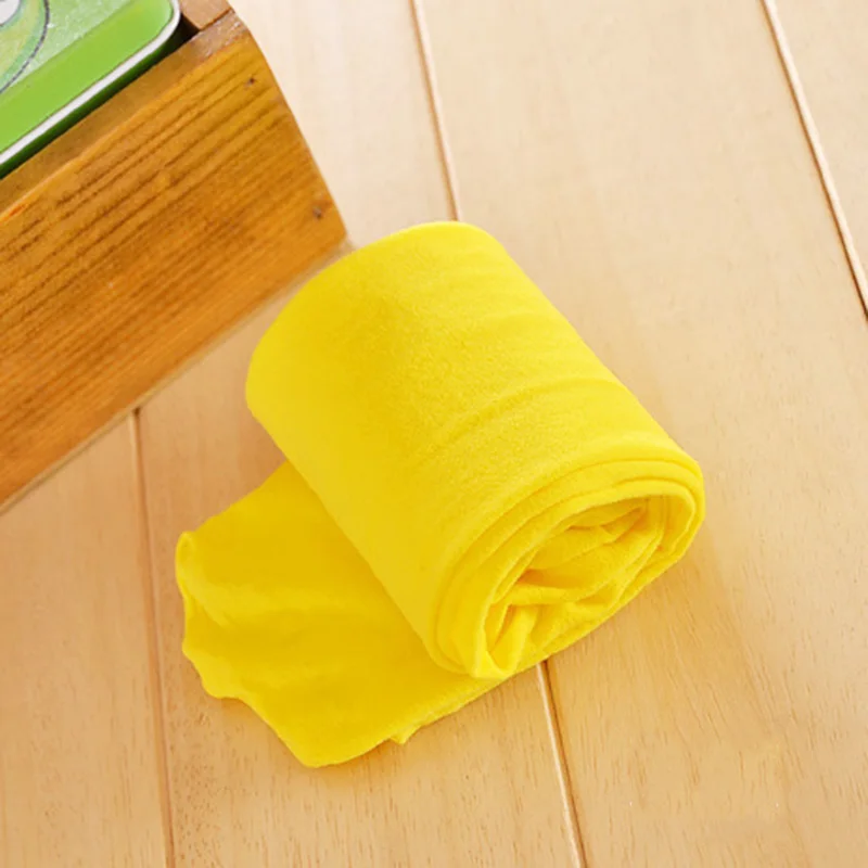 Bright yellow Детские яркие разноцветные колготки; модные бархатные носки для танцев; весенне-осенние модели; 1 предмет - Цвет: Bright yellow