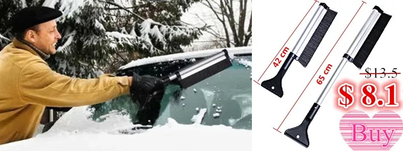 GSPSCN New Winter useful mini car scraper shovel ice scrapers stainless cleaning tools Snow brush Broom Removal for Vehicle