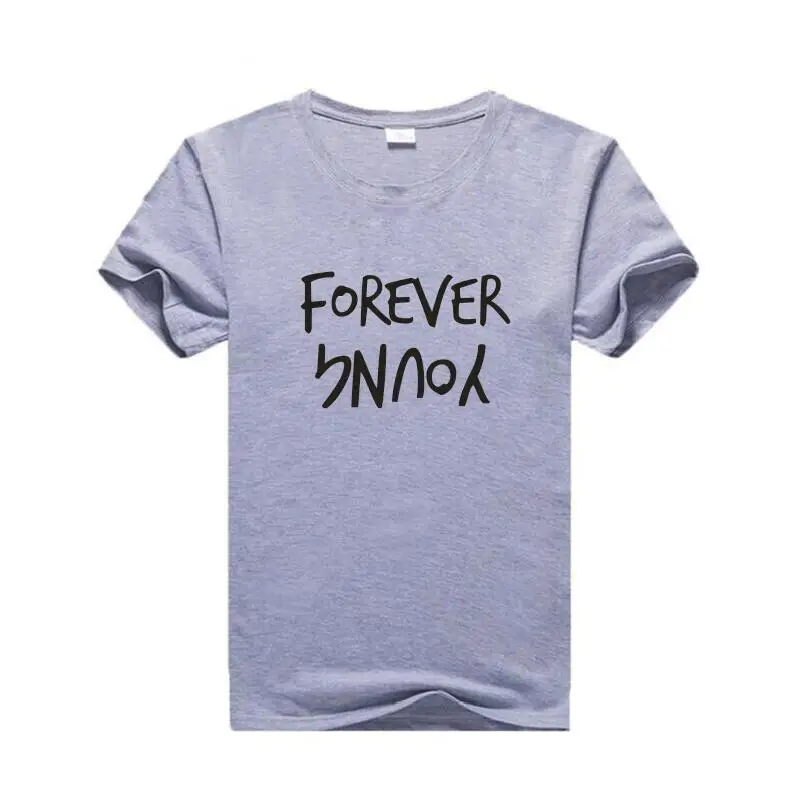 Женская футболка с коротким рукавом Forever Young летняя повседневная хипстерская