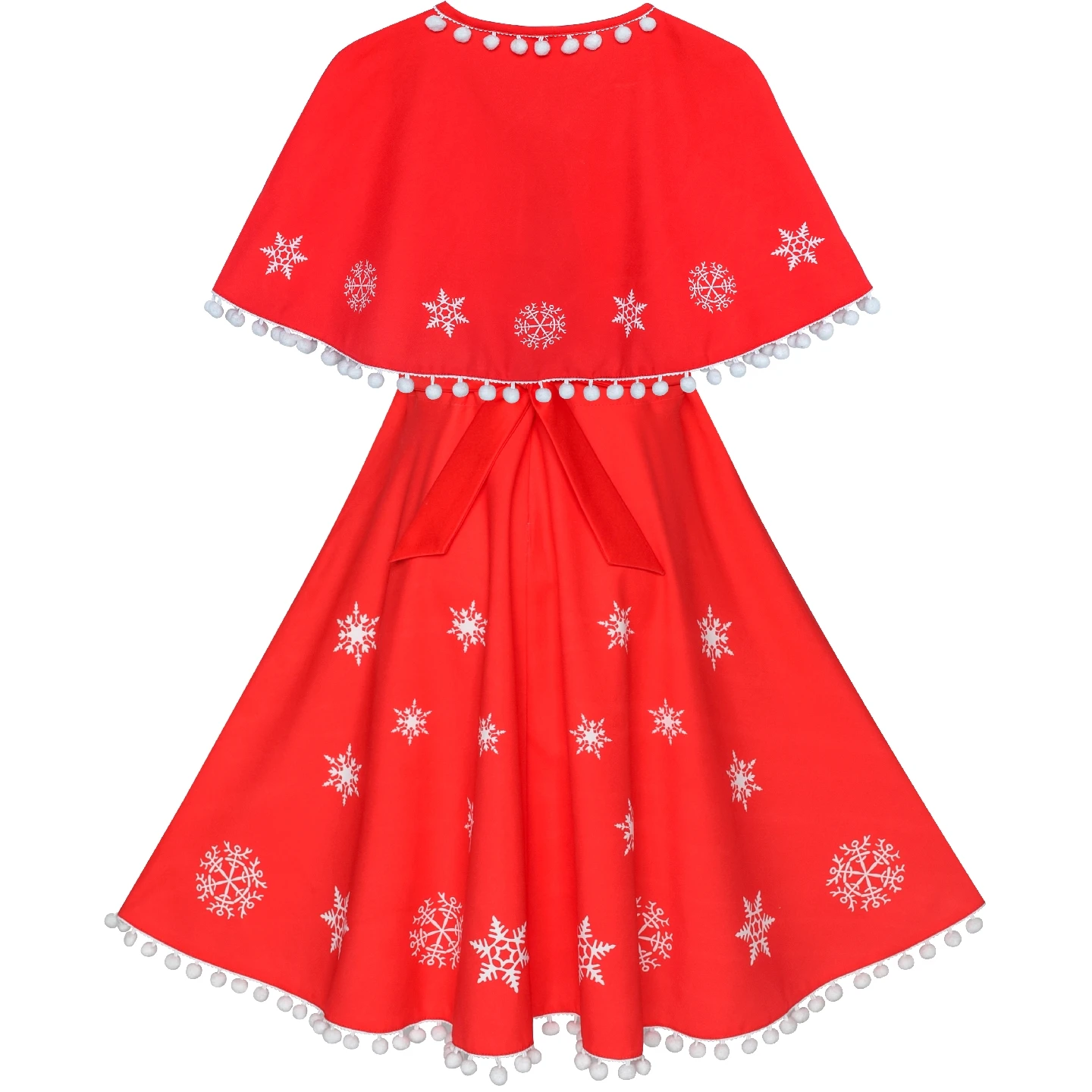 Sunny Fashion платья для девочек платье Цветок Девушка Платье красный Плащ-плащ