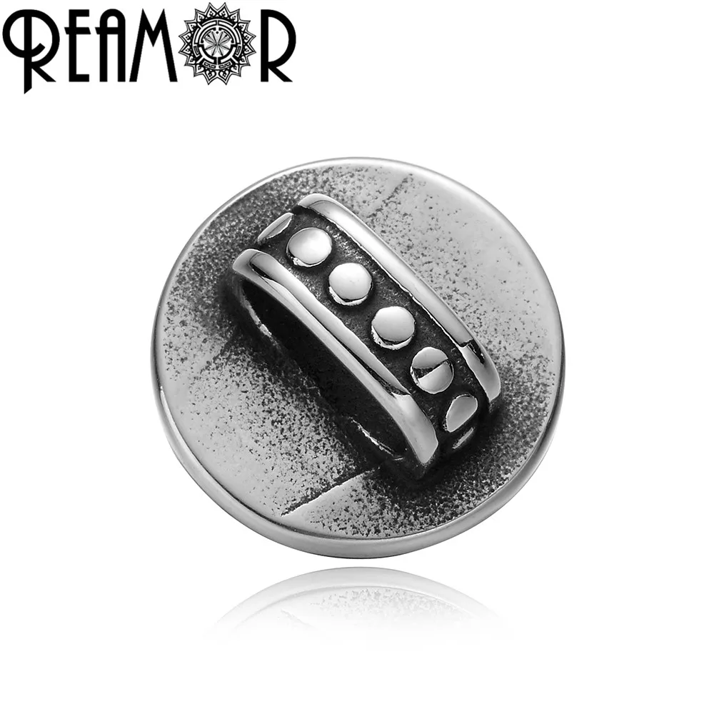 REAMOR 10*5 мм квадратное отверстие 316l из нержавеющей стали призрак бусины череп Шарм