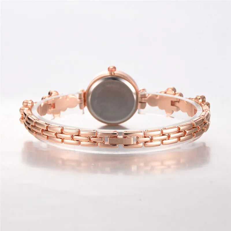 

LVPAI Quartz watch Bracelet 2pcs/Set Luxury Fashion Diamond Steel Watch Temperament Leaves Bracelet bayan kol saati A4