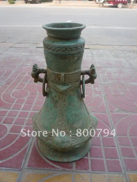 

Very rare Han Dynasty (178-221 )Bronze vase,free shipping