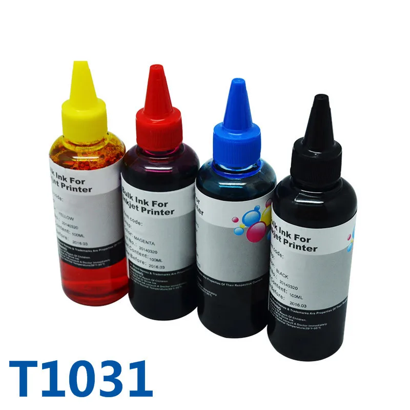 

400 мл T1031 чернила для струйного принтера яркие цвета печати плавно для Epson Stylus T40W/TX600FW/TX550W/TX610 принтер чернил