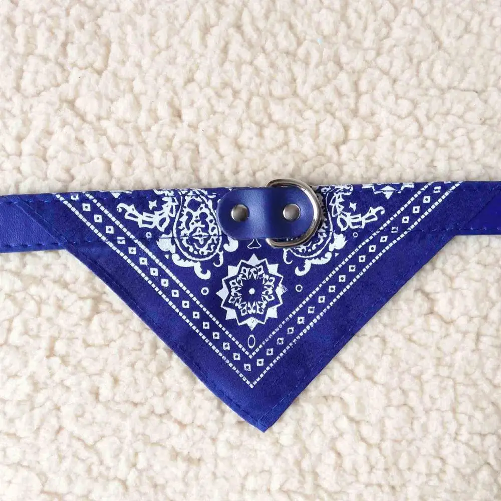 Ошейник для собаки бандана шарф шейный платок с кожаным узором пейсли собачья