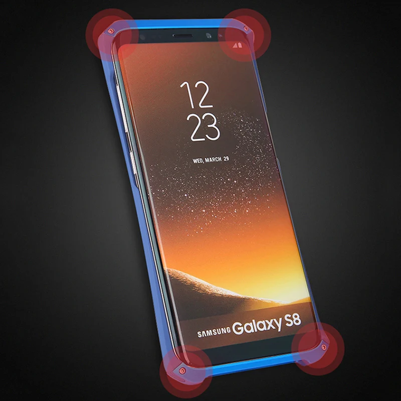 Текстурированная Противоударная металлическая рамка пластиковая задняя