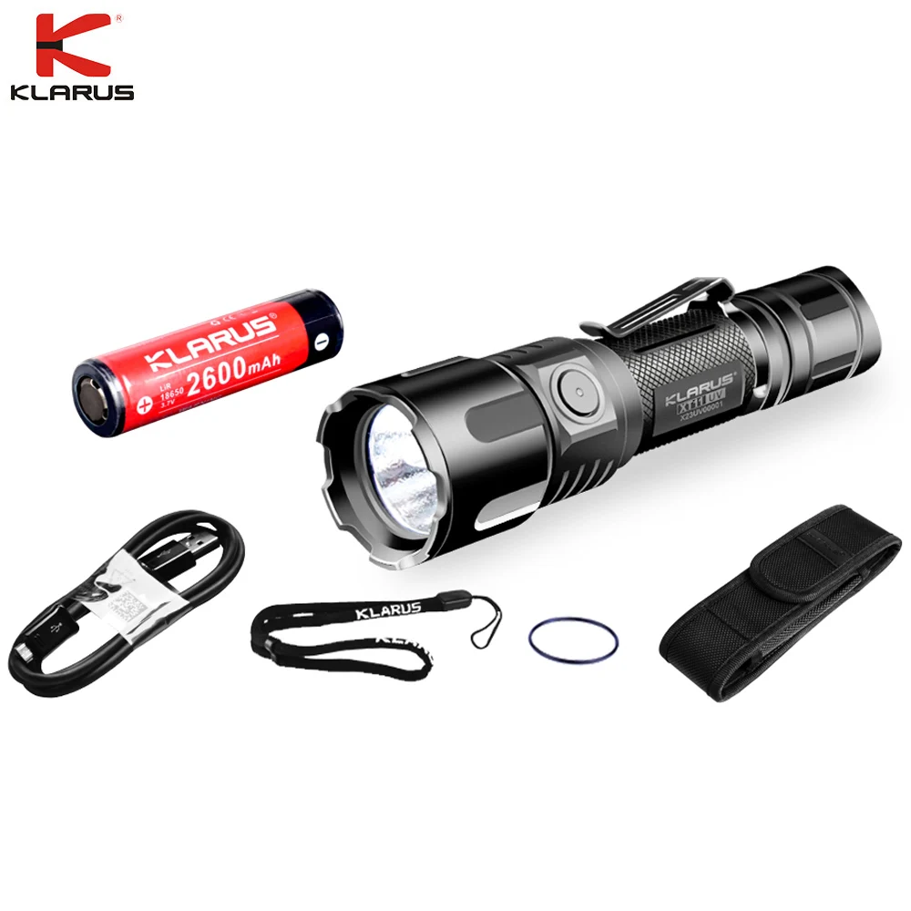 Оригинал Klarus XT11UV светодиодный вспышка светильник UV CREE XP L V3 3 * 365nm 900LM USB