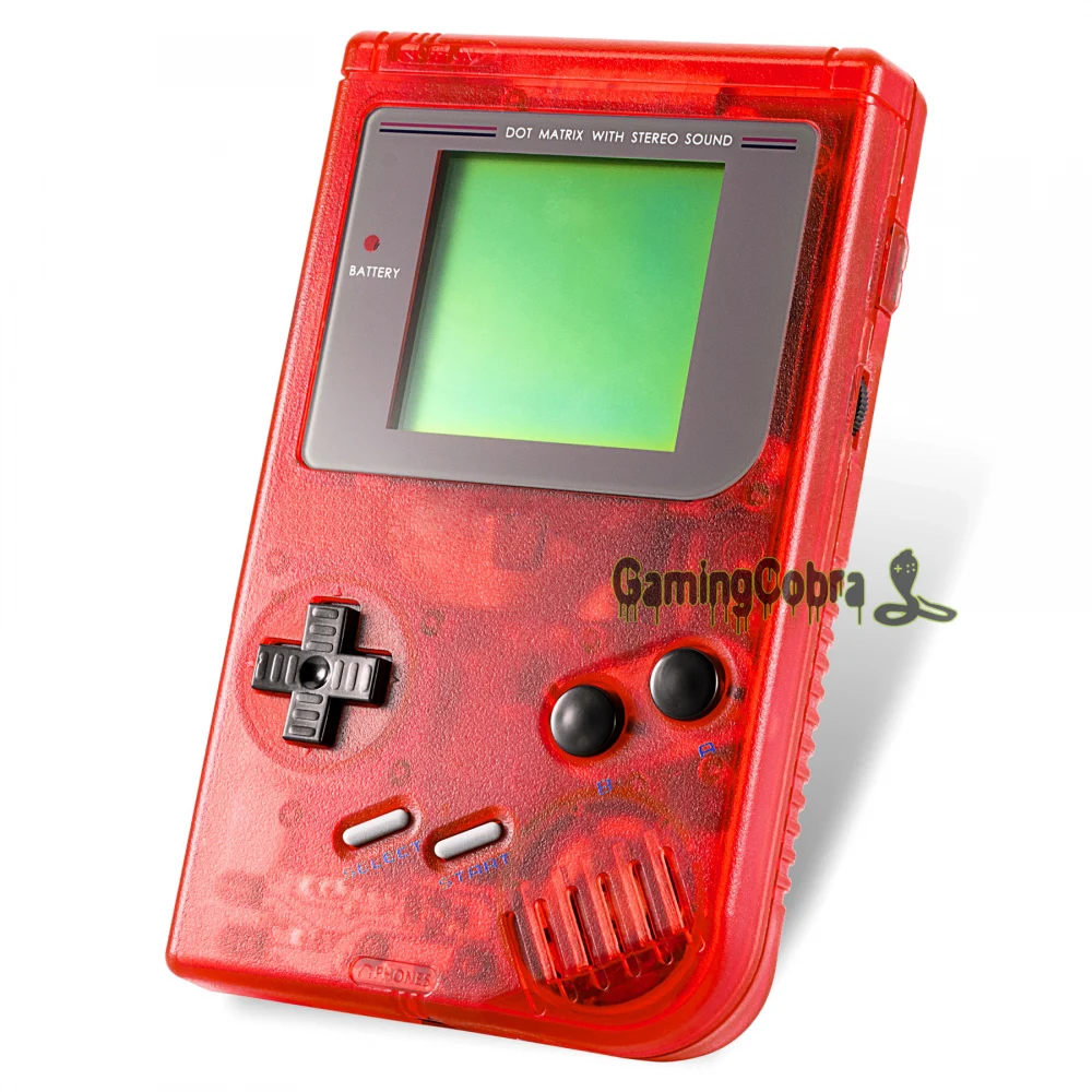 eXtremeRate Transparent Red Full Housing Shell Buttons with Screen Len for Gameboy DMG-01 | Электроника