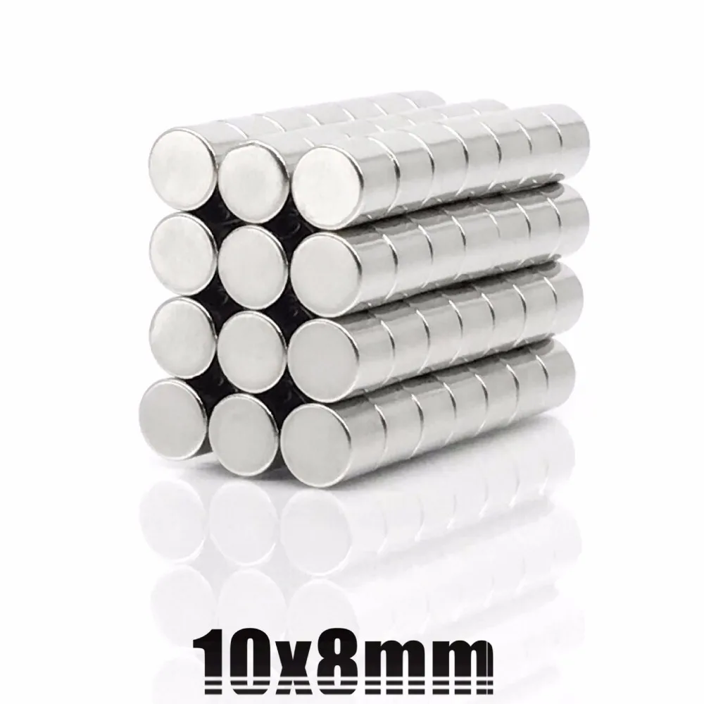 5/10/20 шт 10x8 мм магнит D10x8 супер сильный Нео Неодимовый Диск 10x8 Магнит D10* 8 неодимовый магнит 10*8 Нео димиевый магнит D10* 8 мм