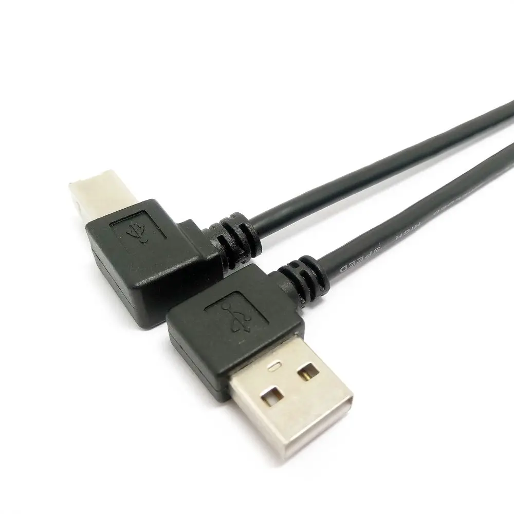 0 5 м правый угловой USB 2 A левый B Мужской 90 градусов принтер сканер компьютерный